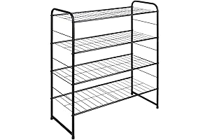 REGILLER 4 Tier Stackable Shoe Rack for Closet