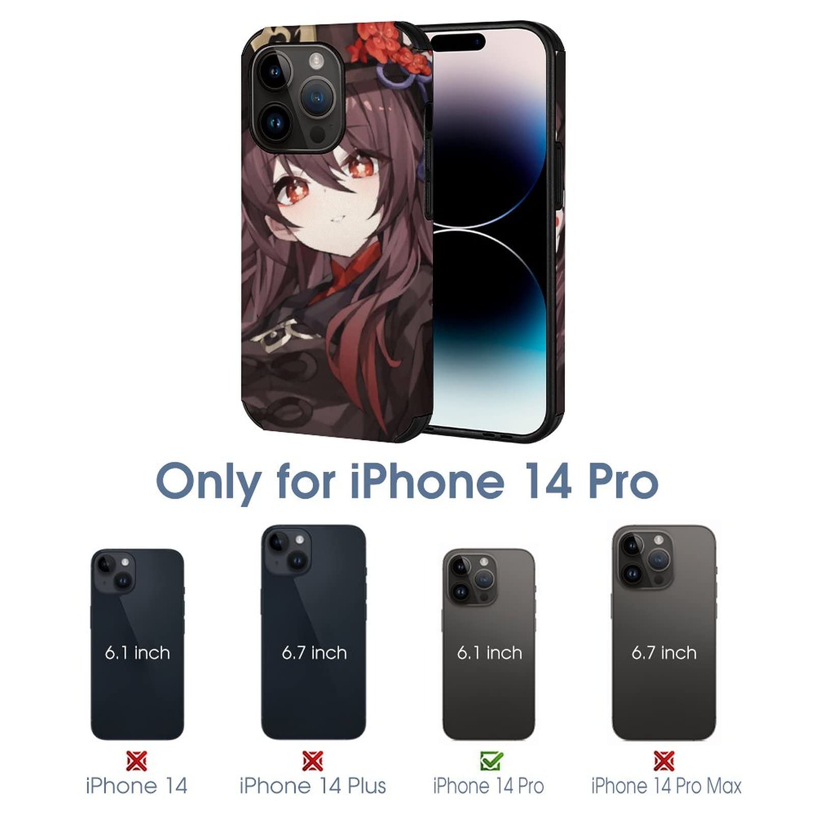 Amazon.co.jp: アニメ柄 胡桃 原神iPhone14 対応 ケース iphone 14 Pro