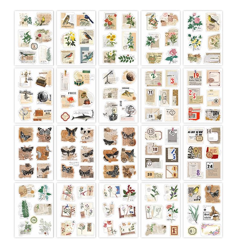 Sponsored Ad – TERRIFI Vintage Pattern Paper, Scrapbooking Paper, Scrapbooking Journaling Junk Journals Botanical Ephemera Supplies for Card Making Art and Craft Collage Gift Wrapping