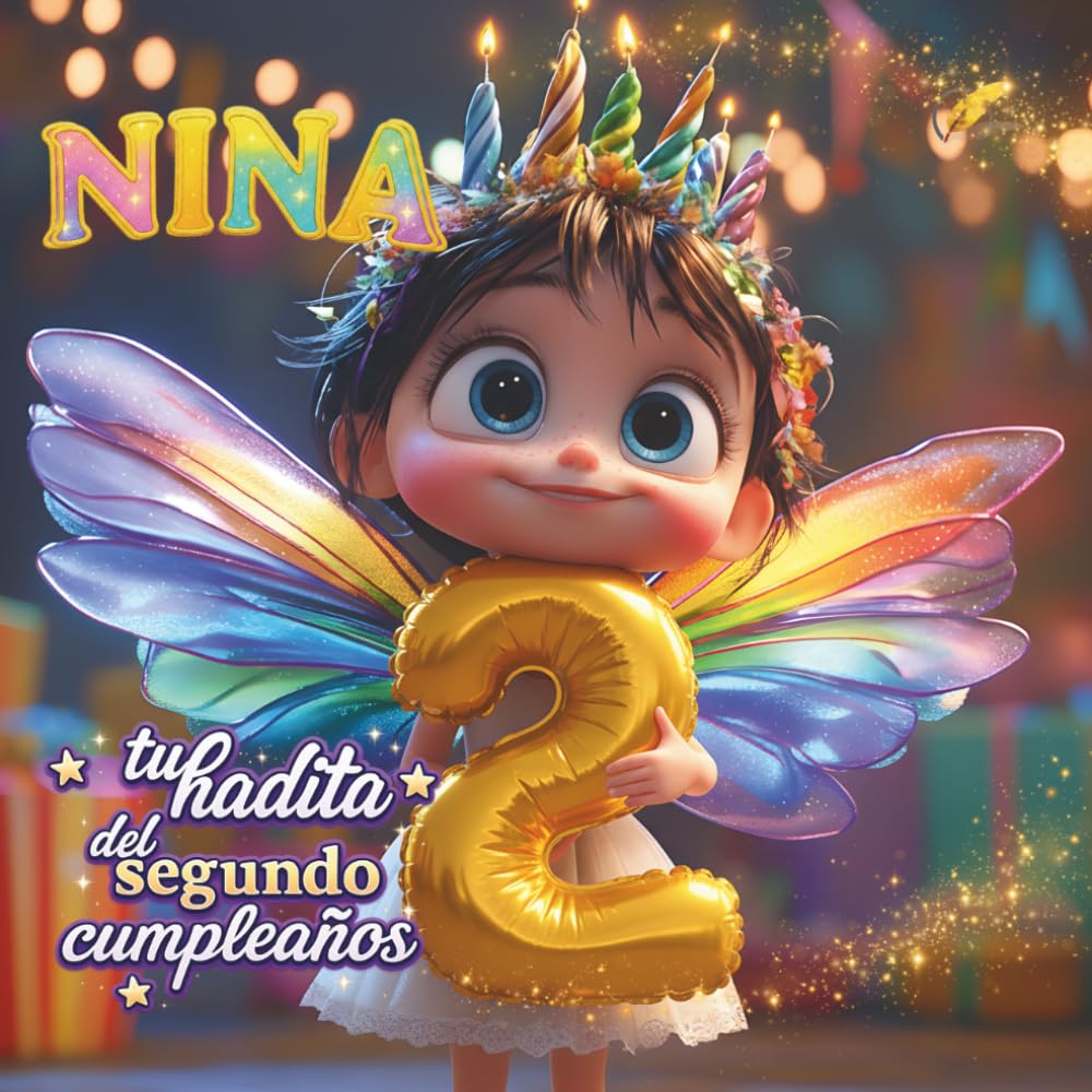 NINA, TU HADITA DEL SEGUNDO CUMPLEAÑOS: Libro personalizable para niños y niñas de 2 años – Regalo original para el segundo cumpleaños y recuerdo del segundo año de vida.