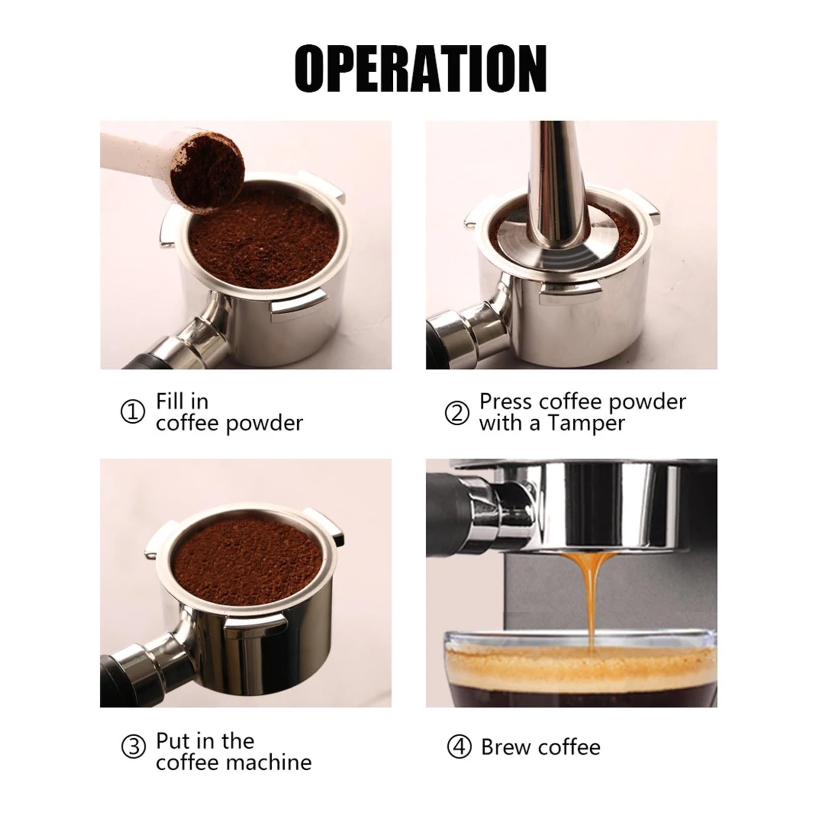 GUYTRM 54 mm Bodenloser nackter Siebträger-Filterkorb 450 820 840 870 875 878 879 880 Maschinen Kaffeezubehör lingli