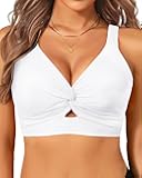 Women's Bikini Top - Supportive Swimsuit for Large Bust - 2025 Cut Out Twist Swim Top
