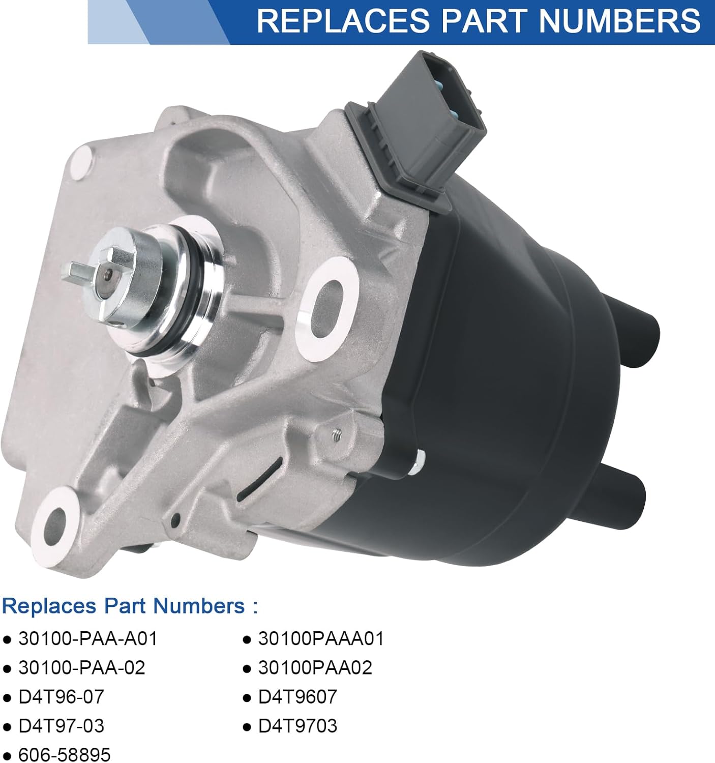 Ignition Distributor with Cap and Rotor Compatible with 1998 1999 2000 2001 2002 Acura CL/Honda Accord LX EX SE L4 2.3L Replacement 30100-PAA-A01 30100-PAA-02