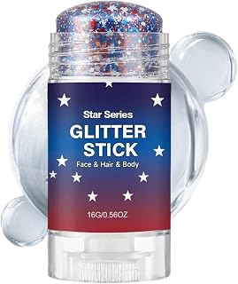 Glitter Stick Vattentät Amerikansk Kroppssminkning | 4 juli Ansiktsglitter För Dekoration Kläder Outfit Kostymfest Nationaldagsparad