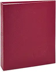 Álbum de fotos Ical, encadernação tradicional, para 200 fotos 10x15cm - envelope plástico transparente - linha Cores - modelo vermelho texturizado - 166