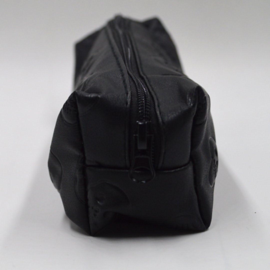 Aisa Fashion Glossy Hologram Laser Cosmetics Storage Bag Emboss Skull Pencil Case Holder Stationery Box Skull image 5