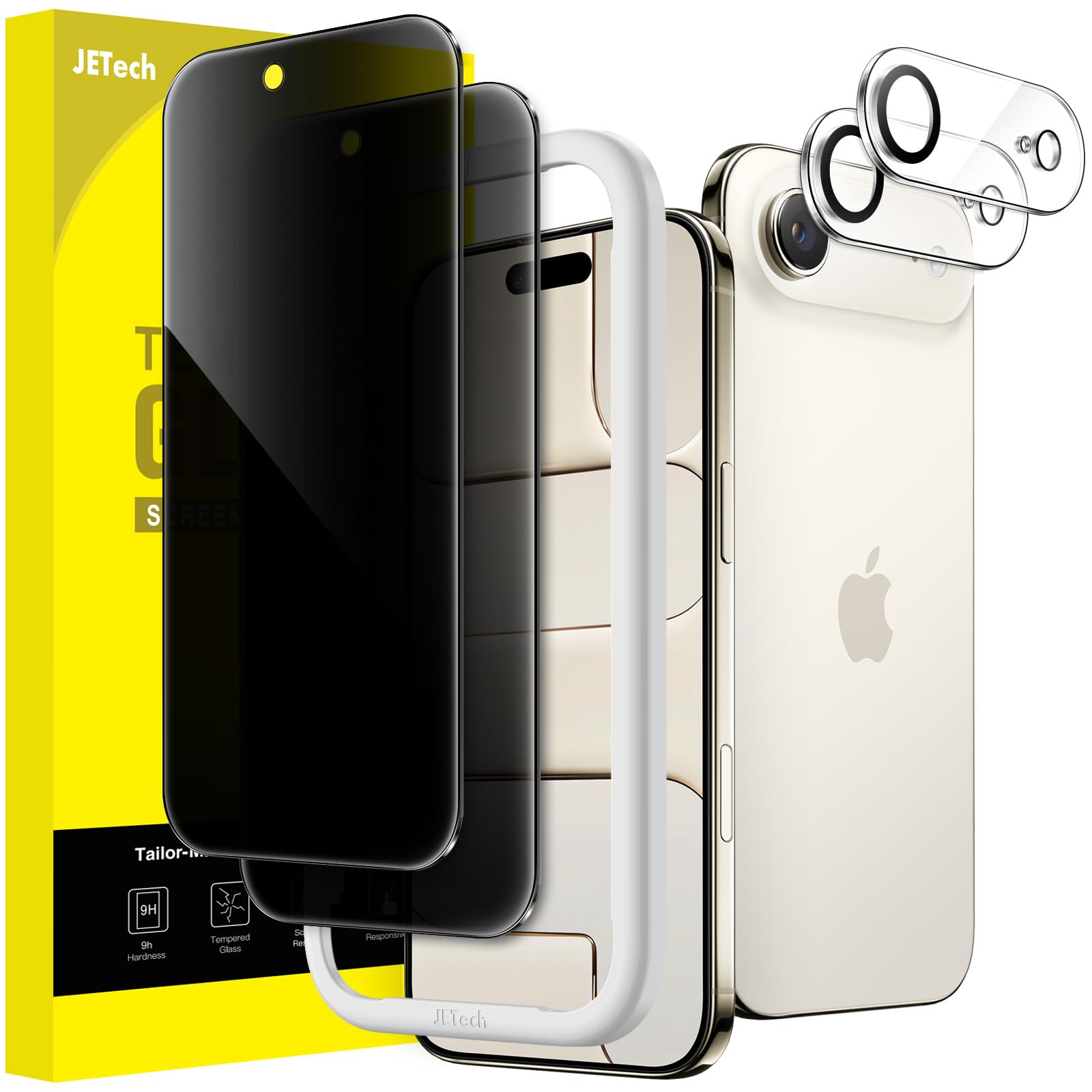 JETech Privacy Screen Protector for iPhone Air, 2+2 Pack