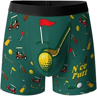 Men's Boxer Briefs Underwear Soft Short Underwear Comfort Sleep Boxer Briefs Novelty Gift for Mens