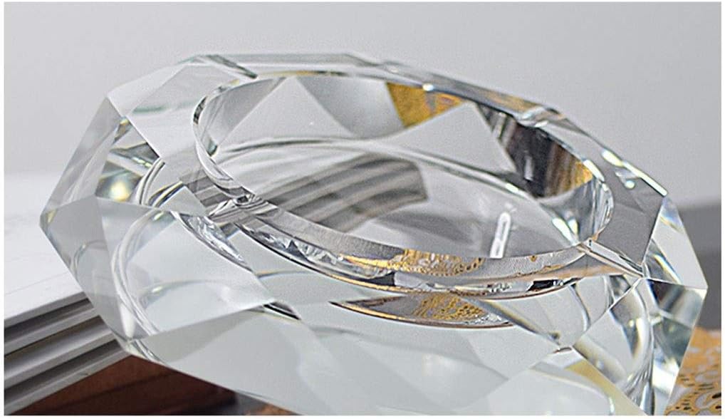 Home Ashtray Glass Ashtray Transparent Crystal Ashtray Fashion Creative Personality Gift Indoor And Outdoor Ashtray Living Room Ashtray Household ashtrays(25cm)