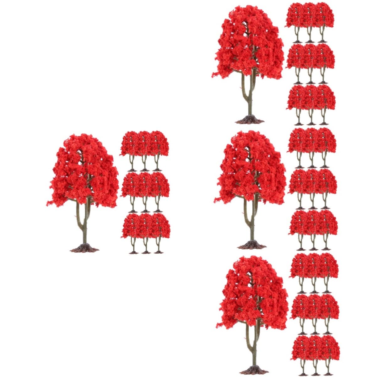 40 Arbres Miniatures – Modèles En Plastique 4,5 à 16 Cm – Pour Paysages Ferroviaires, Dioramas, Tables De Sable – Bricolage