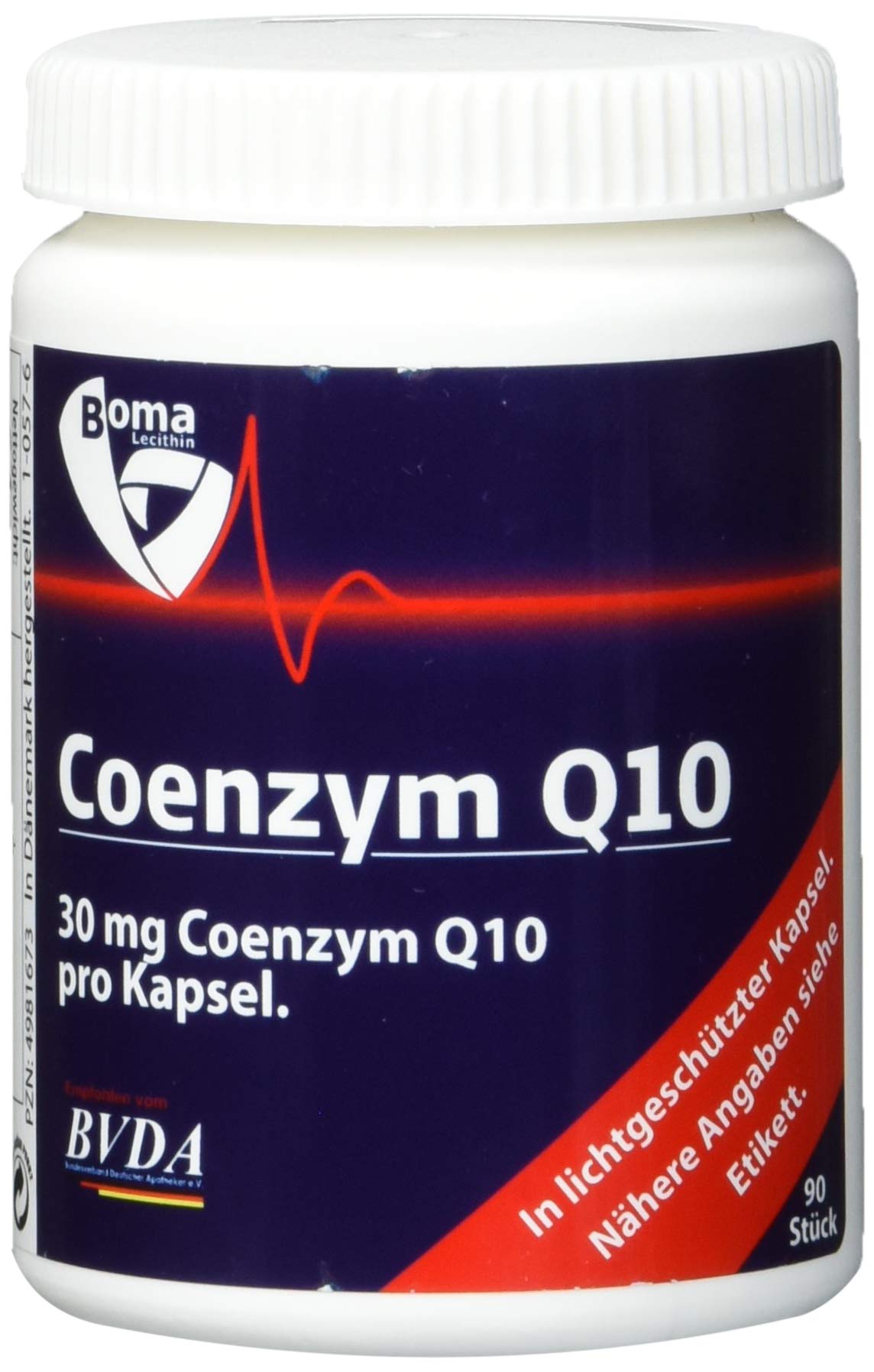 Boma Lecithin Co-Enzym-Q10 – 90 Kapseln, 30 mg Ubiquinol, Grapefruit-Variante