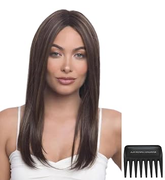 Bundle - 3 Items Harper Wig by Rene of Paris, Christys Wigs Q & A Booklet & Wide Tooth Comb - Color COFFEE LATTE-R
