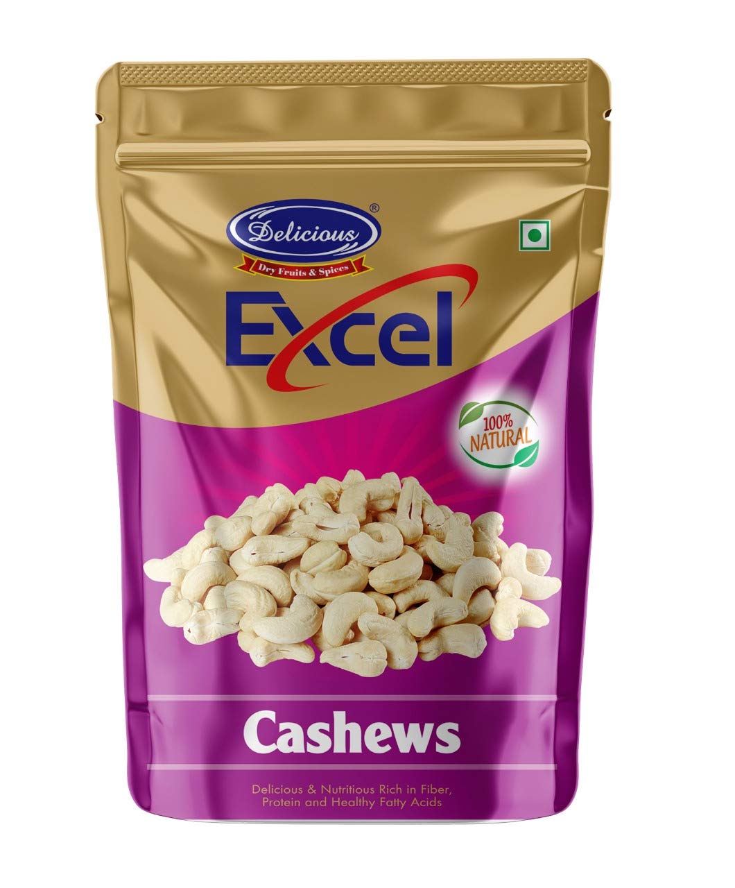 Delicious Excel Cashew | Crunchy Healthy Snacks Cashew Nuts | Kaju Nuts and Dry Fruits | Kaju 250 grams