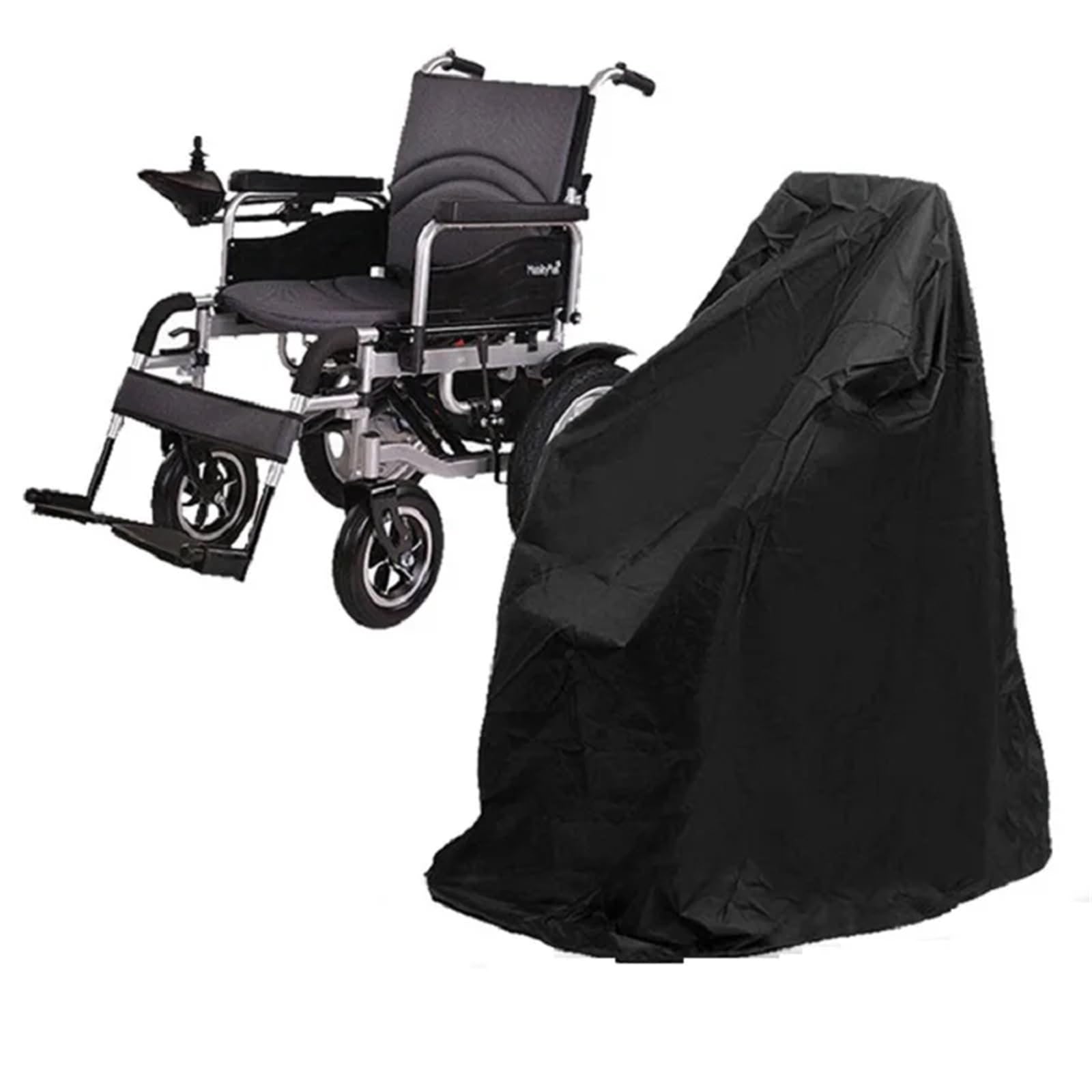 Funda para silla de ruedas eléctrica impermeable negra de 100x75x100 cm