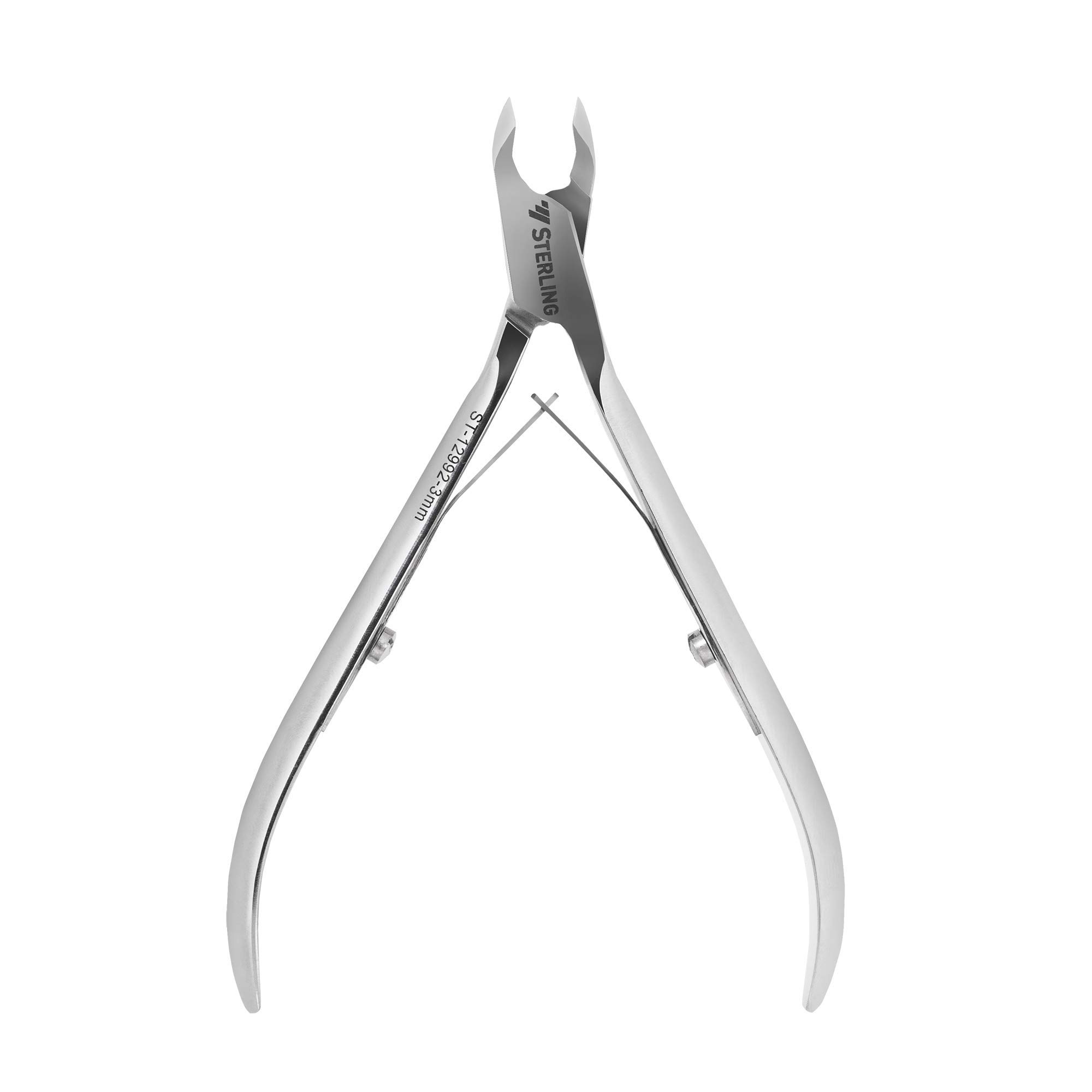 STERLING Profesjonalne cążki do skórek POLEROWANE | długość ostrza 3 mm | ręcznie ostrzone | precyzja, komfort i bezpieczeństwo podczas manicure | nierdzewne ze stali chirurgicznej | ST-12992-3 mm