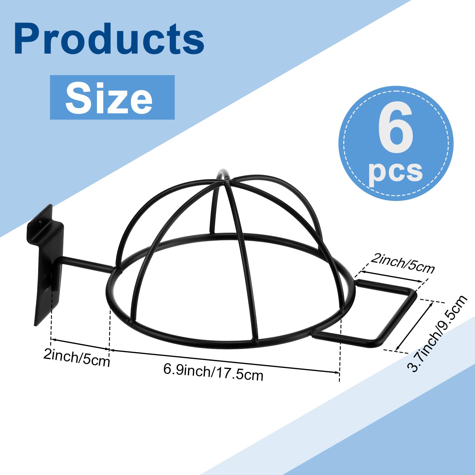 Barydat Pcs Slat Wall Hat Display Wire Headwear Rack
