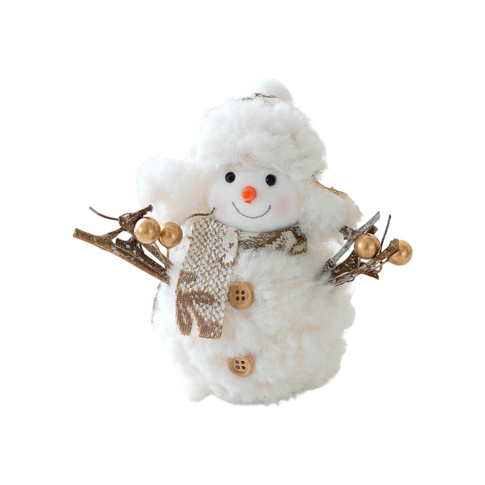 Tsophreniq Christmas Snowman Decorations Plush Ornaments for Garden Outdoor Party Wedding Doll Desktop Ornaments