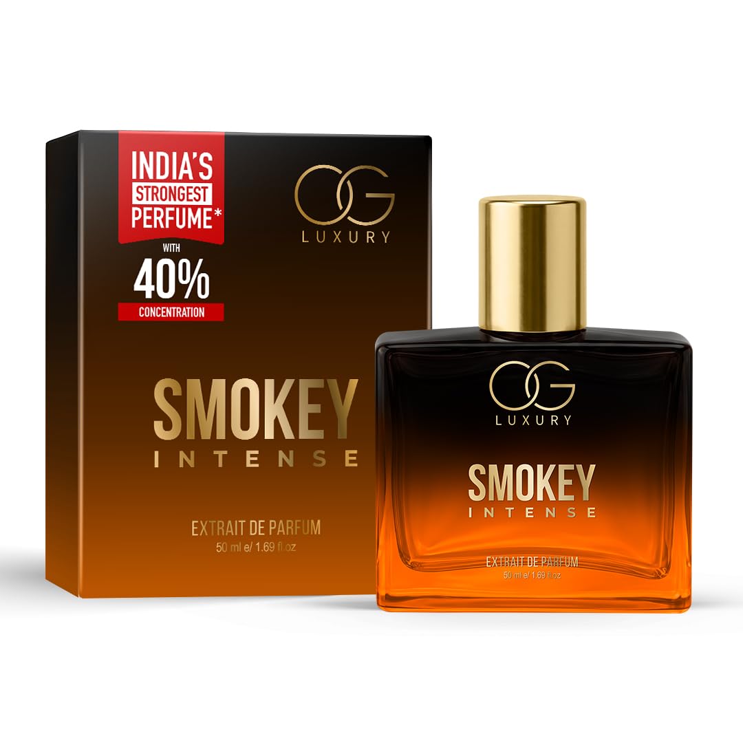 OG Luxury India's Strongest Smokey Intense Extrait De Parfum for Men, Blends Rich Notes of Whiskey & Sandalwood, Premium & Long-Lasting Scent, Luxury Perfume for Special Occasions & Gifting, 50 ML