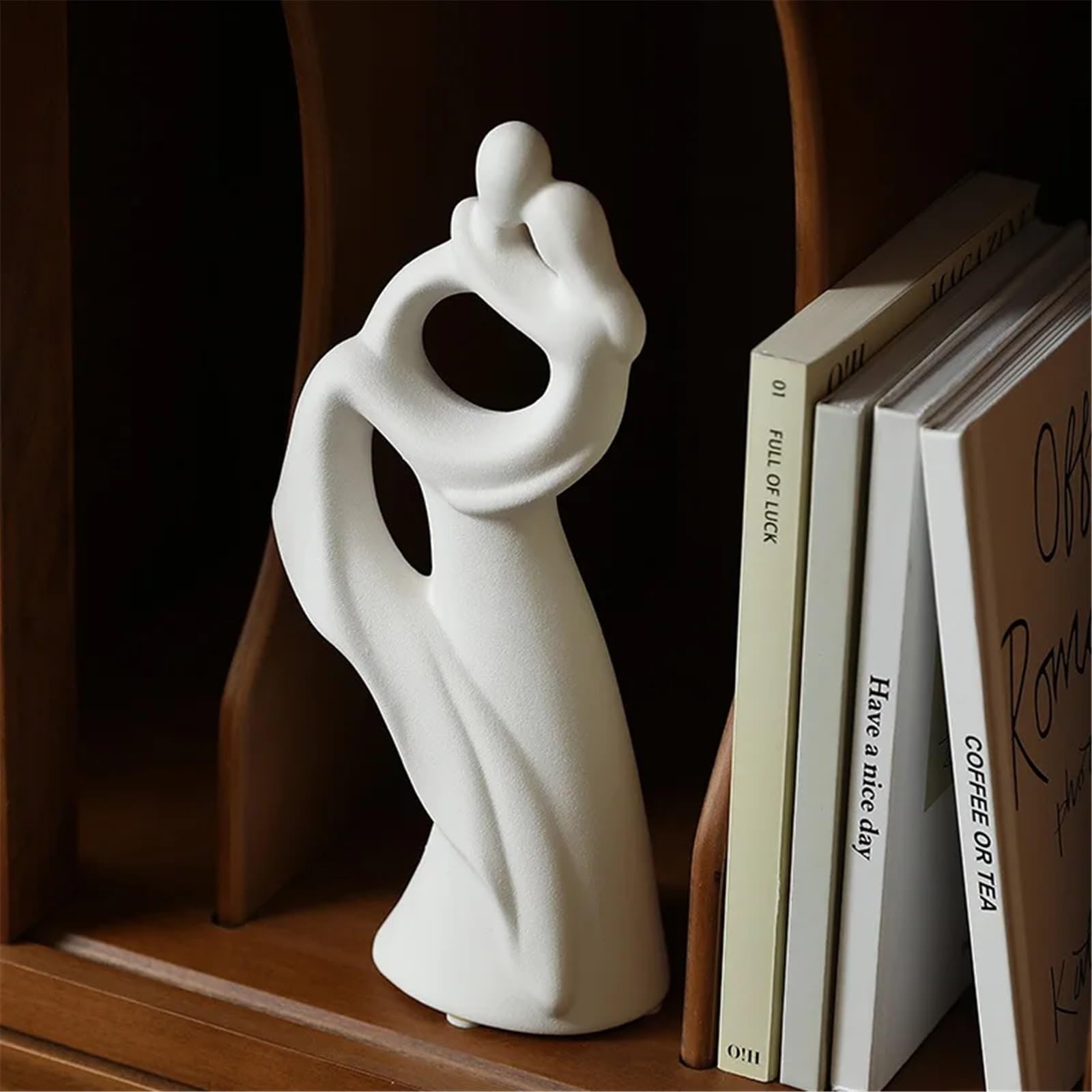 Coppia di sculture in Ceramica, Statue Moderne, sculture romantiche Moderne, Decorazioni per la casa, Statuette, Decorazioni per Matrimoni, Regali per Il Soggiorno, anniversari, proposte di