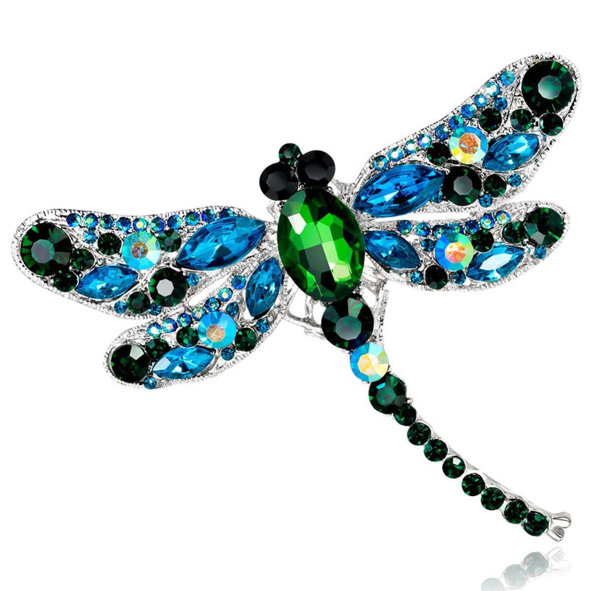 FAIRYGATE Rhinestone Brooch Clothing Jewellery Accessories Fashion Elegant Shiny Crystal Teardrop Brooches Wreath Pendent Lapel Pin，B36 — view 18