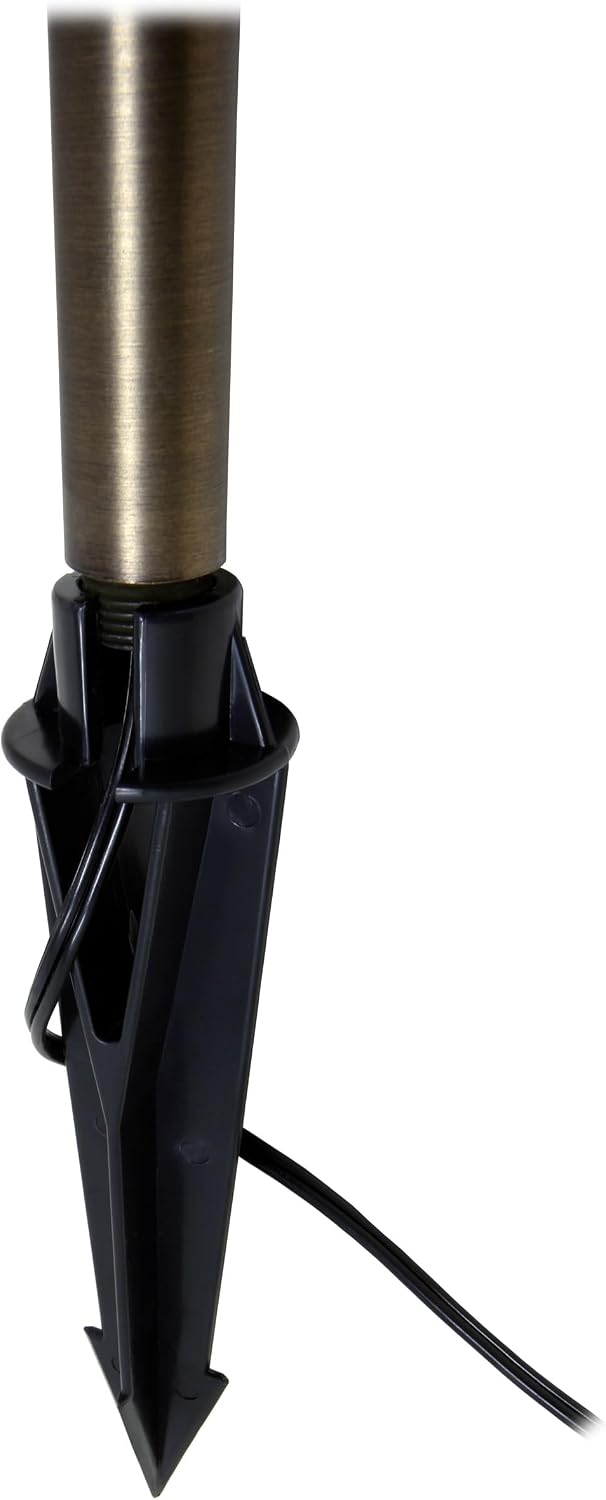 Lightkiwi 9-Inch ABS Ground Stake with Side Wire Way for Easy Installation, 1/2-14 NPSM Thread (6 Pack)