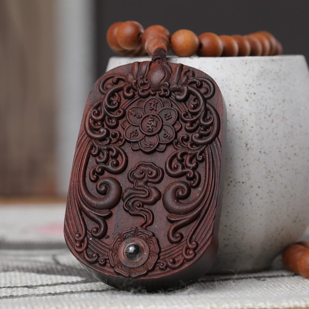 Zen Dear Unisex Teak Wood Prayer Beads Buddha Buddhist Beads Japa Mala Necklace Bracelet Bead