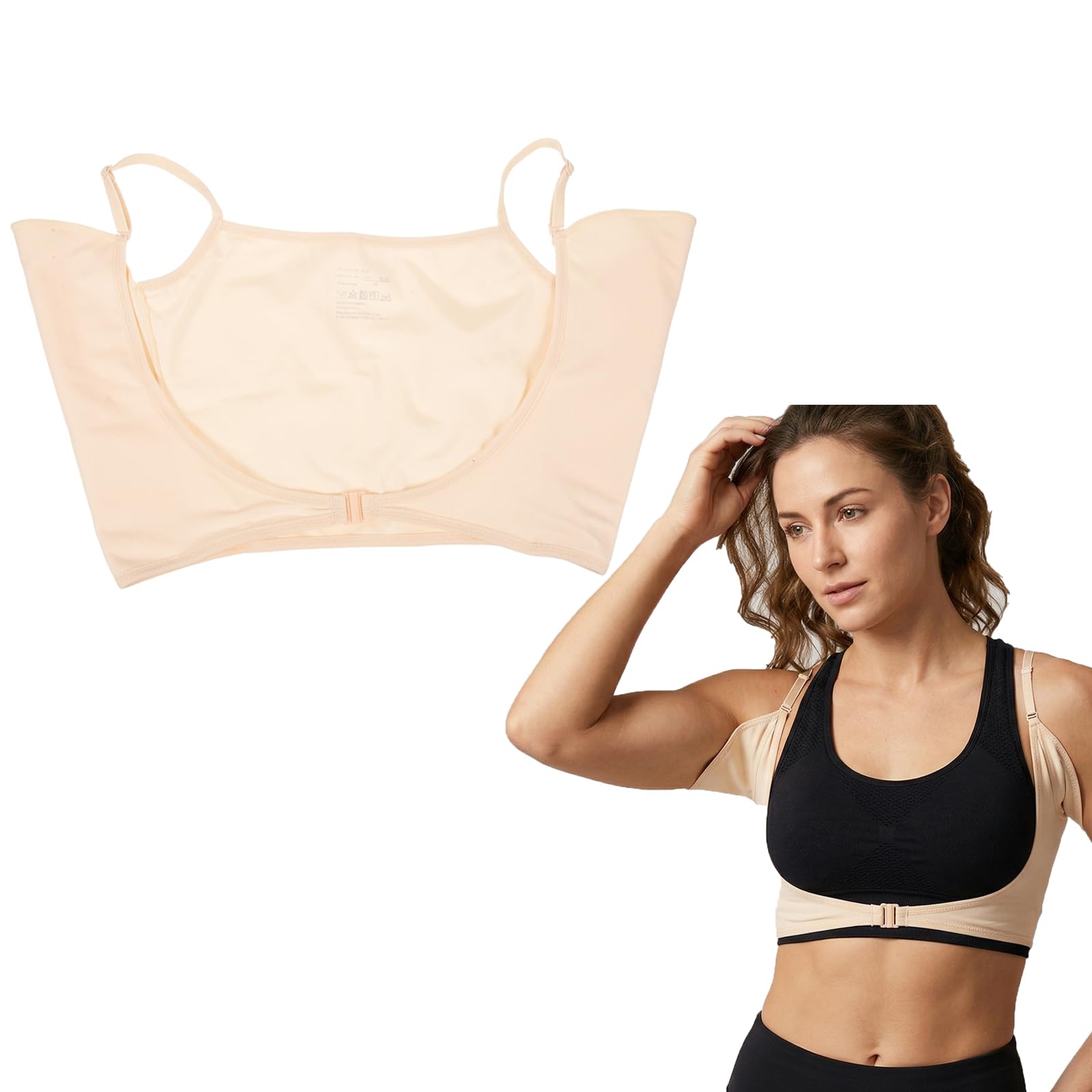 Healeved Underarm Sweat Vests Breathable Armpit Sweat Proof Shirts Armpit Pads Reusable Guard proof Undershirts Women Dress Shields for Underarm