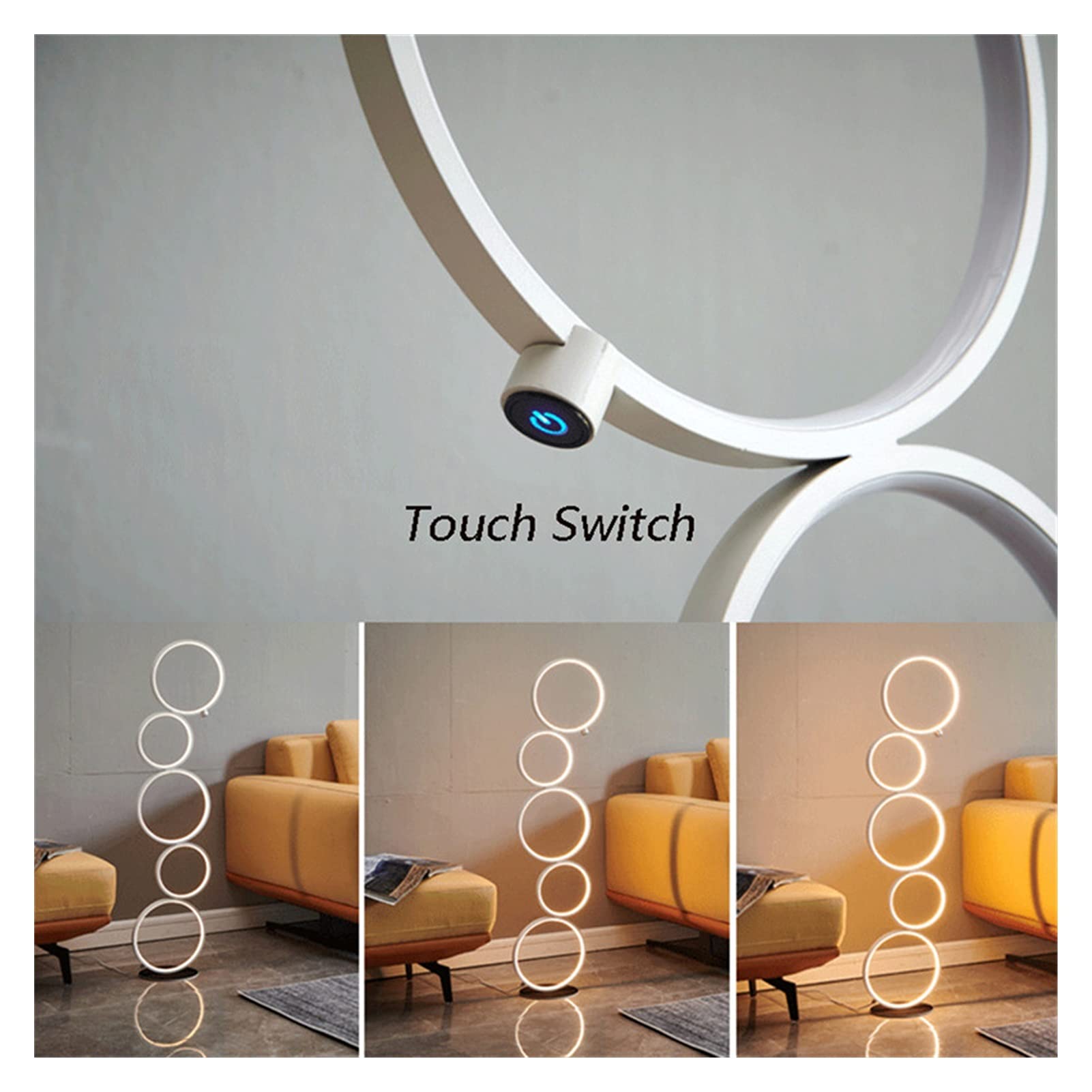 ファイブリング LED照明 スタンドライト フロアランプ おしゃれモダン Amazon.co.jp : フロアランプ モダンファイブリングアートフロア