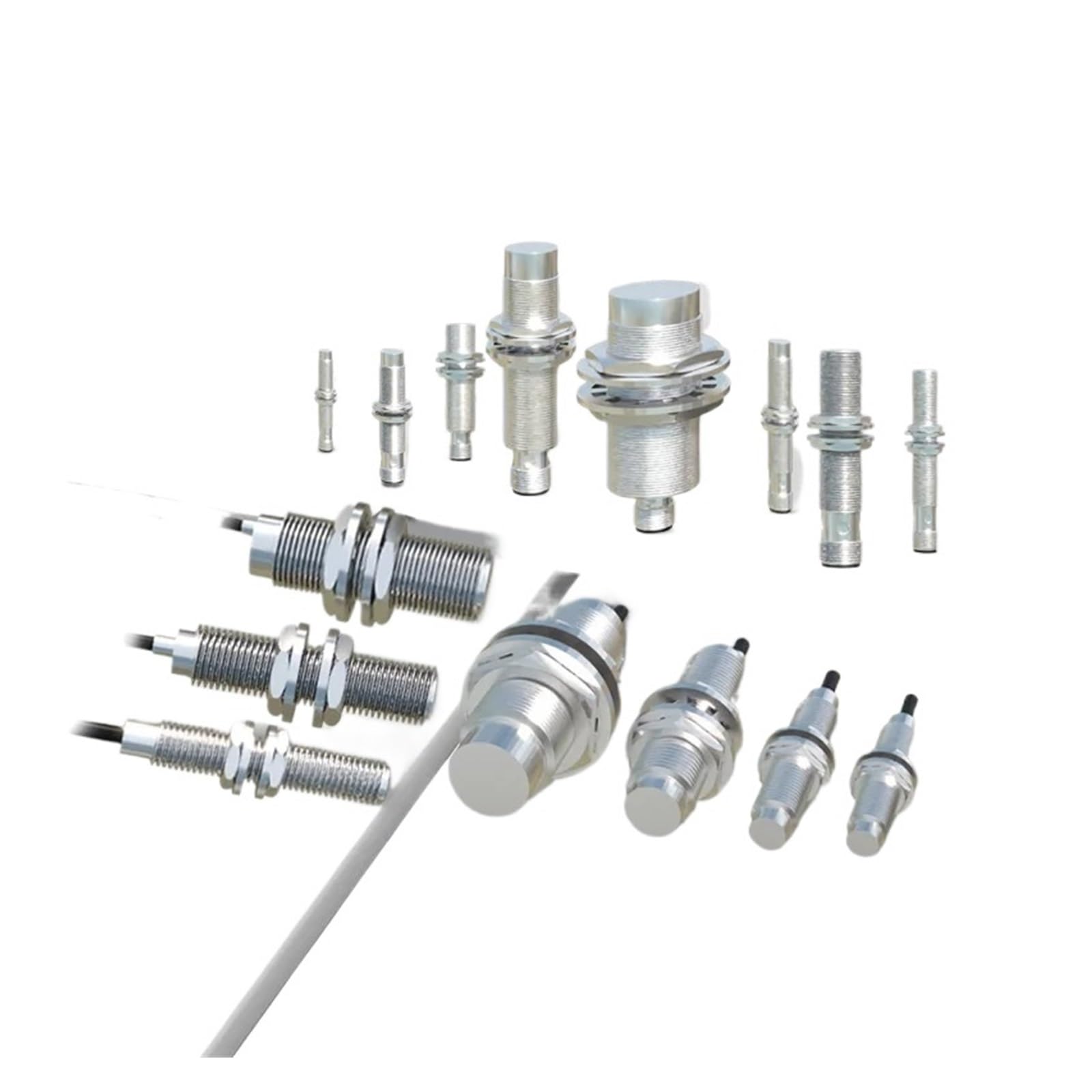 ZBJGBUIA M8 All Metal Inductive Proximity Sensor Snap-in Connector 1/2 mm IP67 NPN PNP NO NC 10V 36V(NPN NC,SN 1MM)