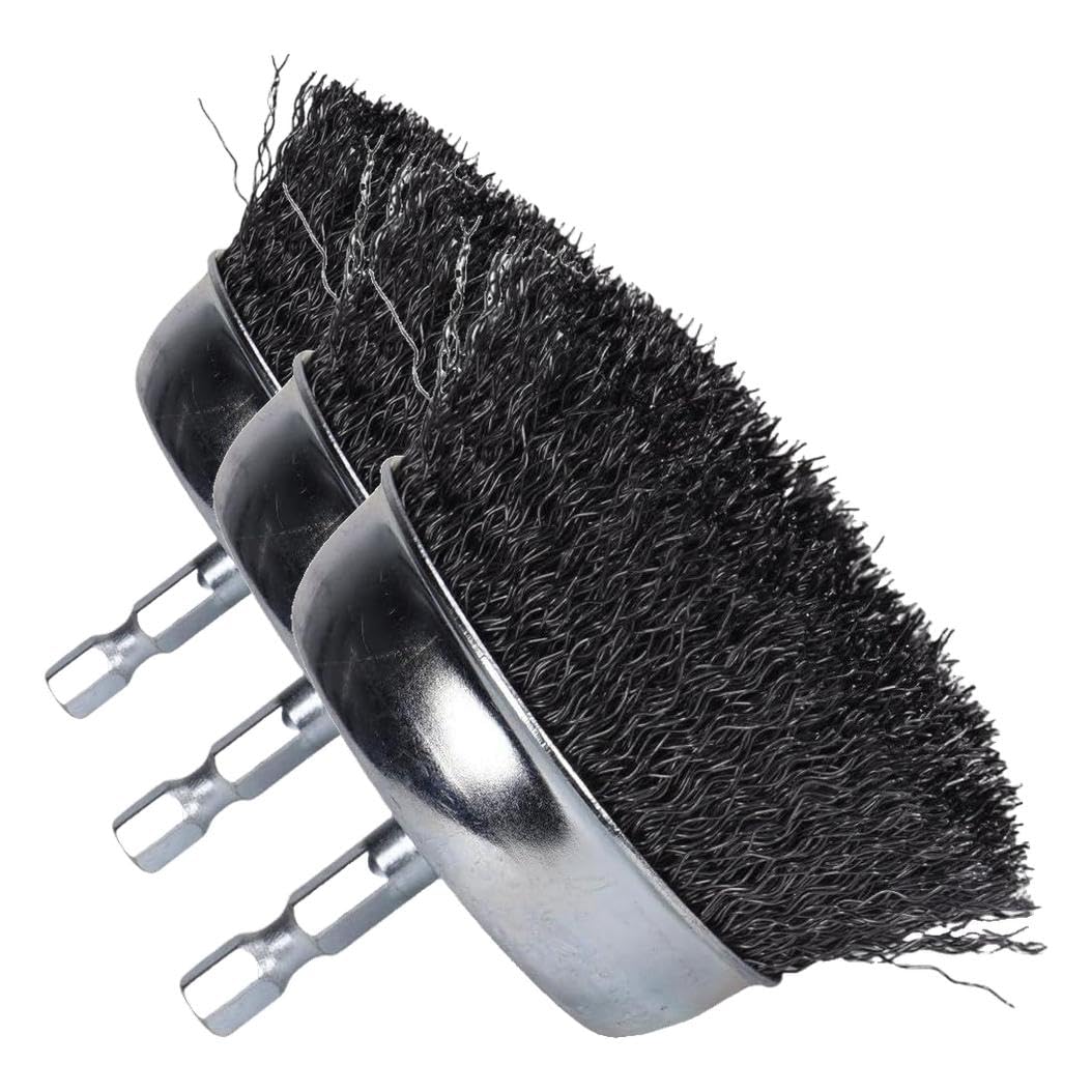 Century Drill &amp; Tool 76221 Coarse Drill Cup Wire Brush, 2-3/4-Inch, Metal (Pack of 3)