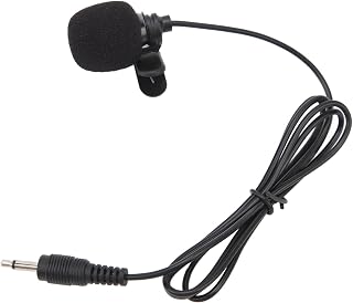 Omnidirectional Condenser Microphone, High Sensitivity Wired Lavalier Lapel Microphone Strong Anti-interference Capability for Interviews