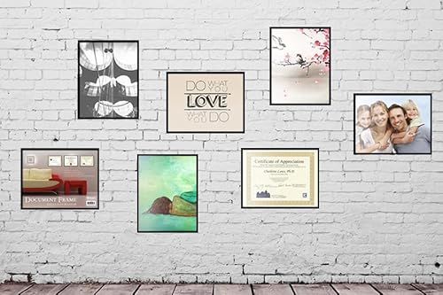 Bazic Document Frame W/Glass Cover 8.5" X 11", Wall Mount & Table Top Display, Certificate Photo Diploma Frames For Office Home School, 1-Pack #TOP4
