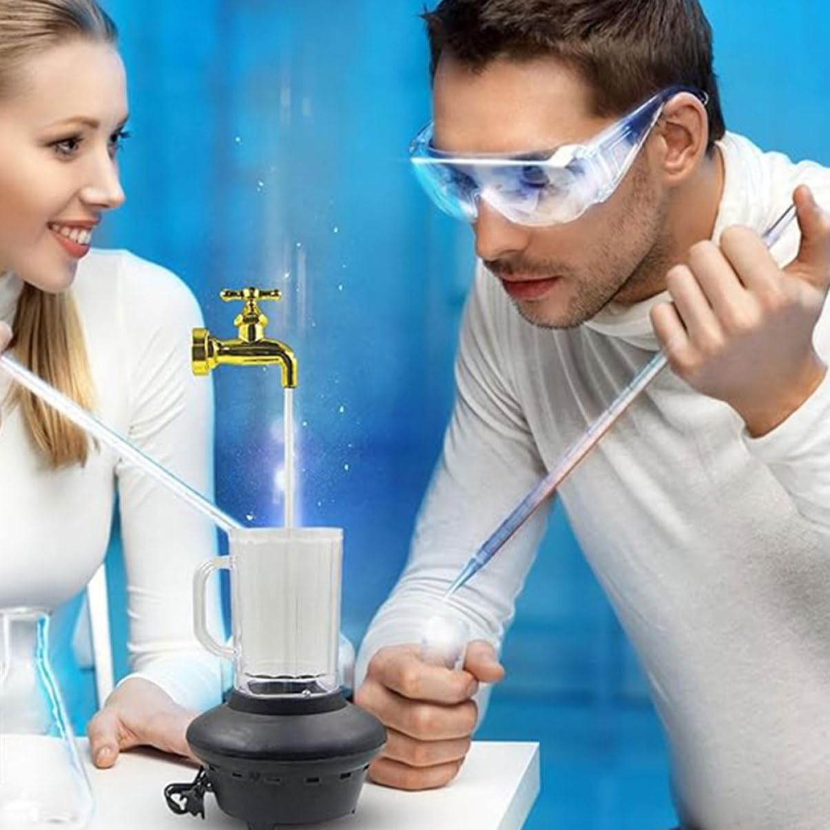 Toyvian Gartendekoration Wasserhahn Brunnen aus Kunststoff, Dekorativ