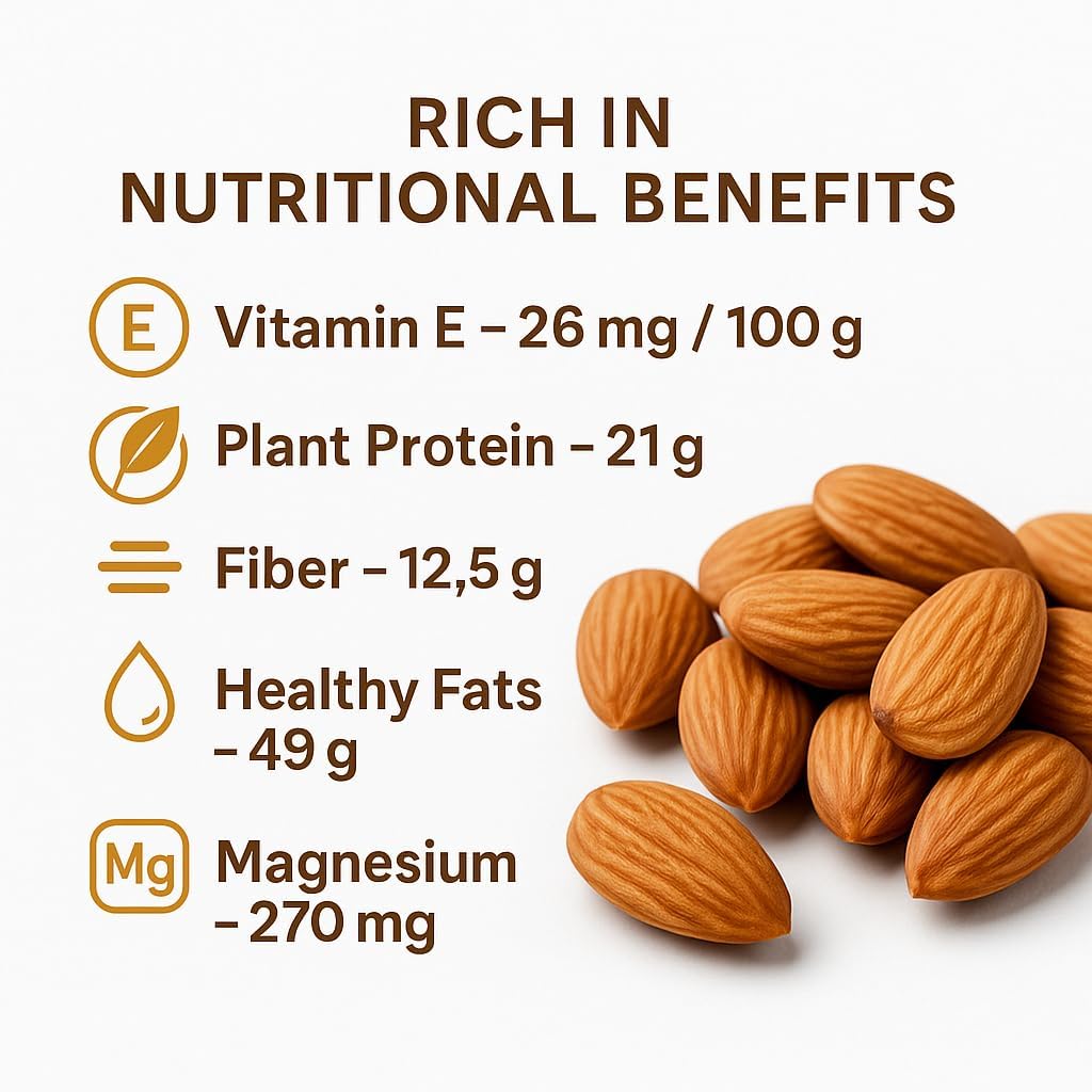 GiDeli Mandeln 10kg naturbelassen und ungesalzen im Eimer reich an Vitaminen & pur im Geschmack