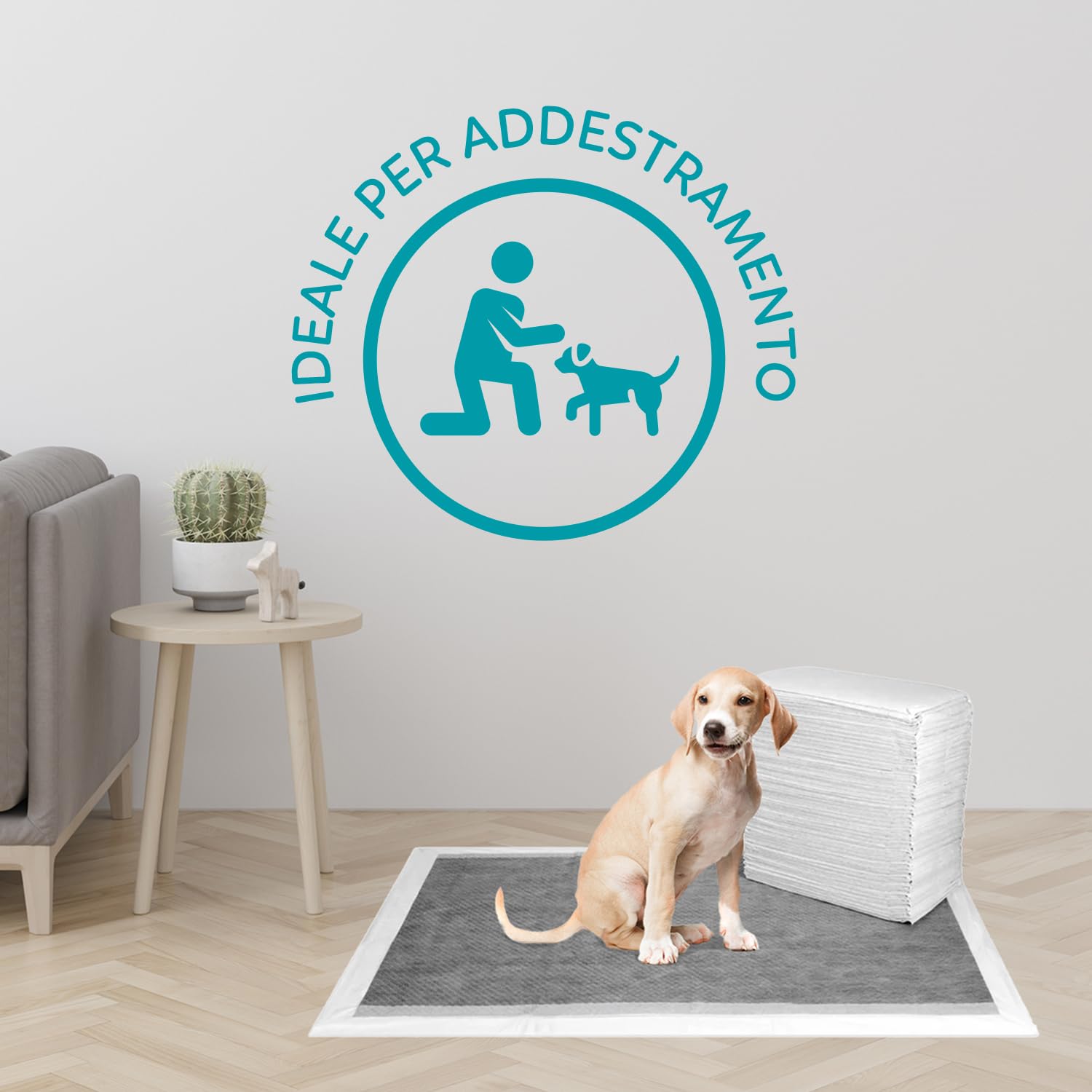 AQPET Tappetini igienici assorbenti con Carboni Attivi per Cane Traverse per Animali Domestici Cuccioli Anti Odore, 60x90 cm, 100 Pezzi