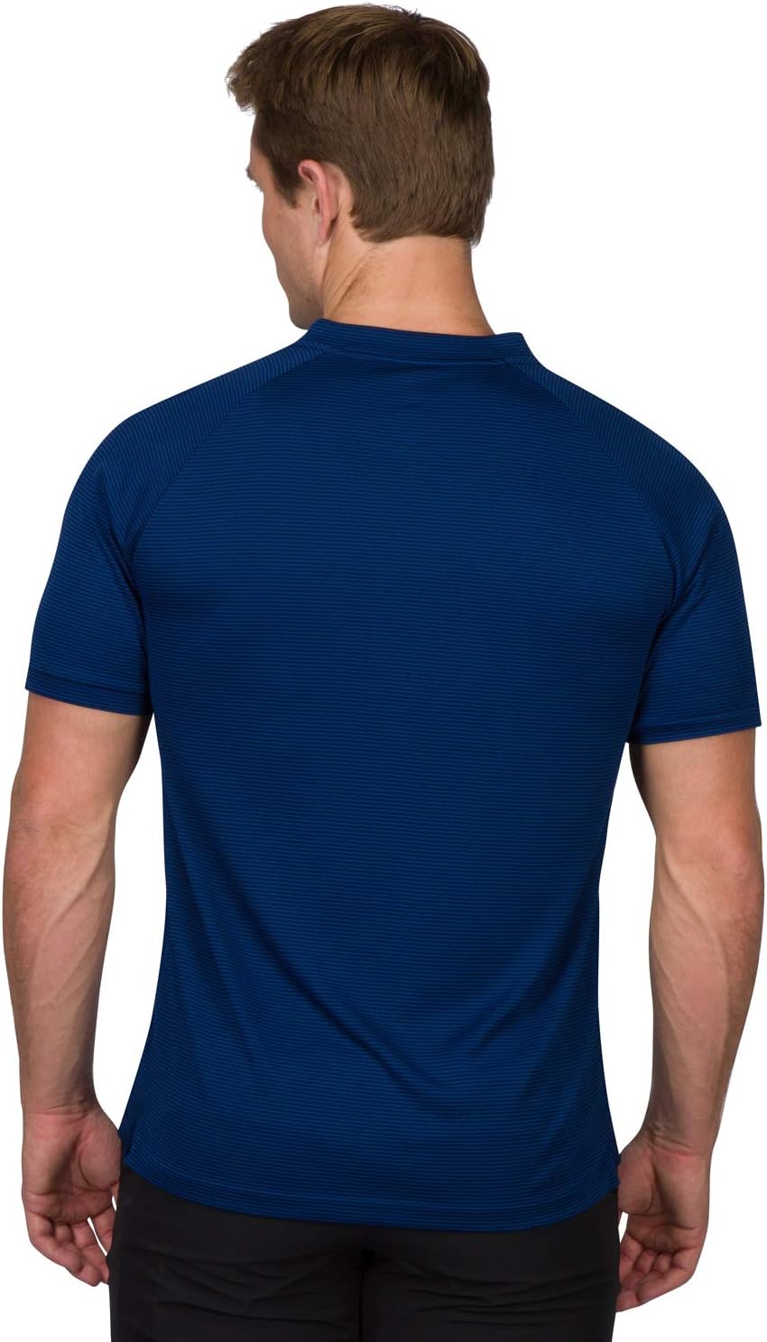 Three Sixty Six Collarless Golf Shirts for Men - Quick Dry Short Sleeve T-Shirt with 4-Way Stretch Fabric & UPF 30 - Image 4