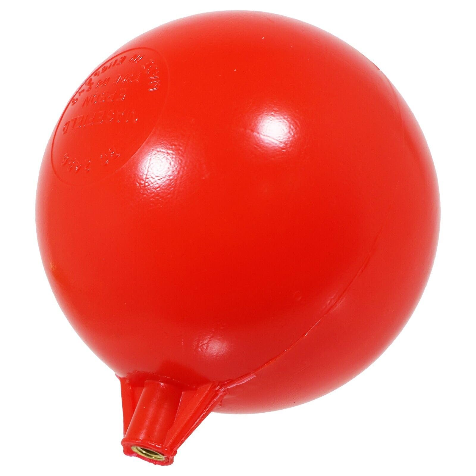 Spares2go Red 4 1/2" Ball Float For Toilet Cistern Ballcock Flush Valve Bs 2456 (Plastic With Brass Thread Fitting)