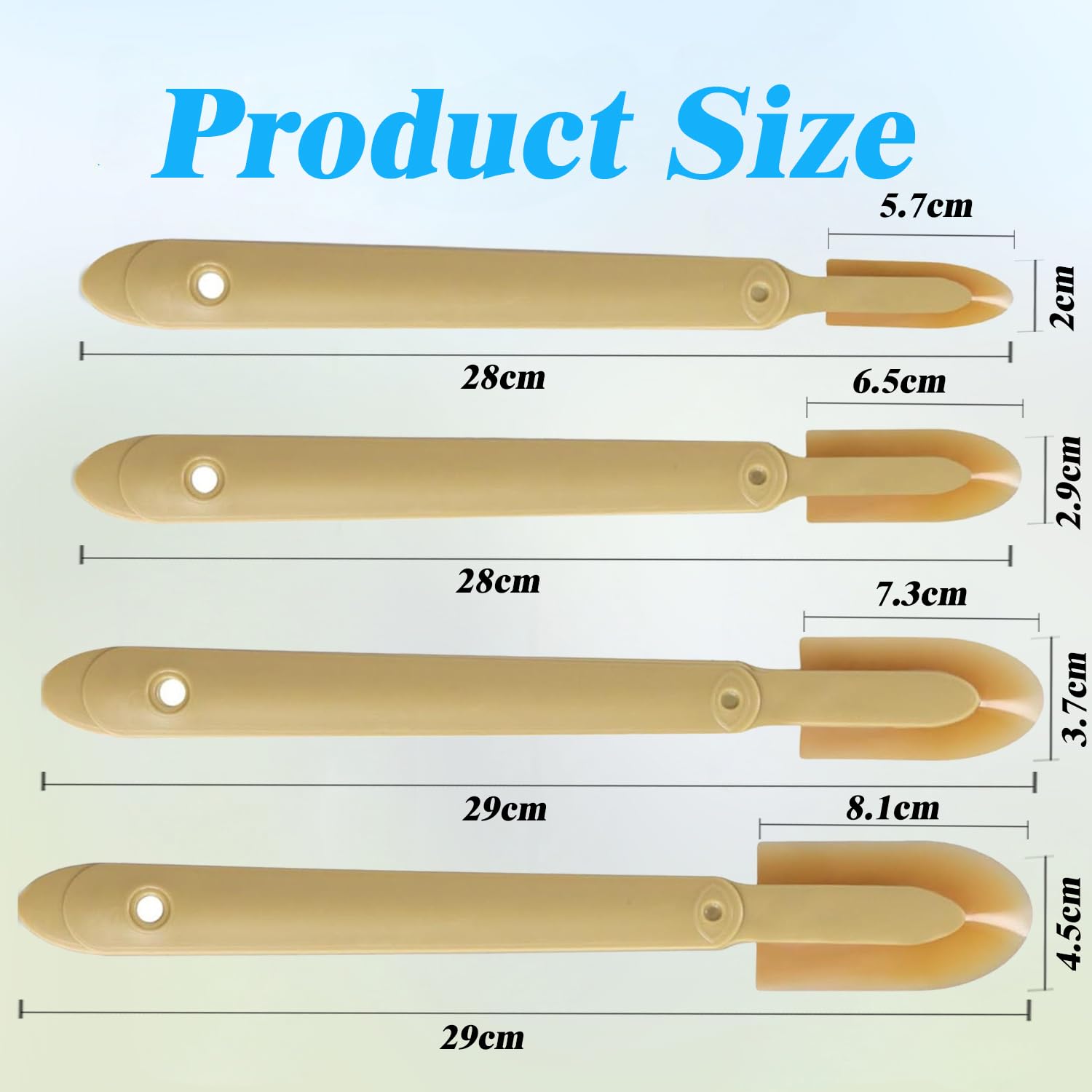 Amazleer Silicone Caulking Tool Kit, 9 Pcs, 4 Sizes of Rubber Sealant Finishing Tools - Image 2