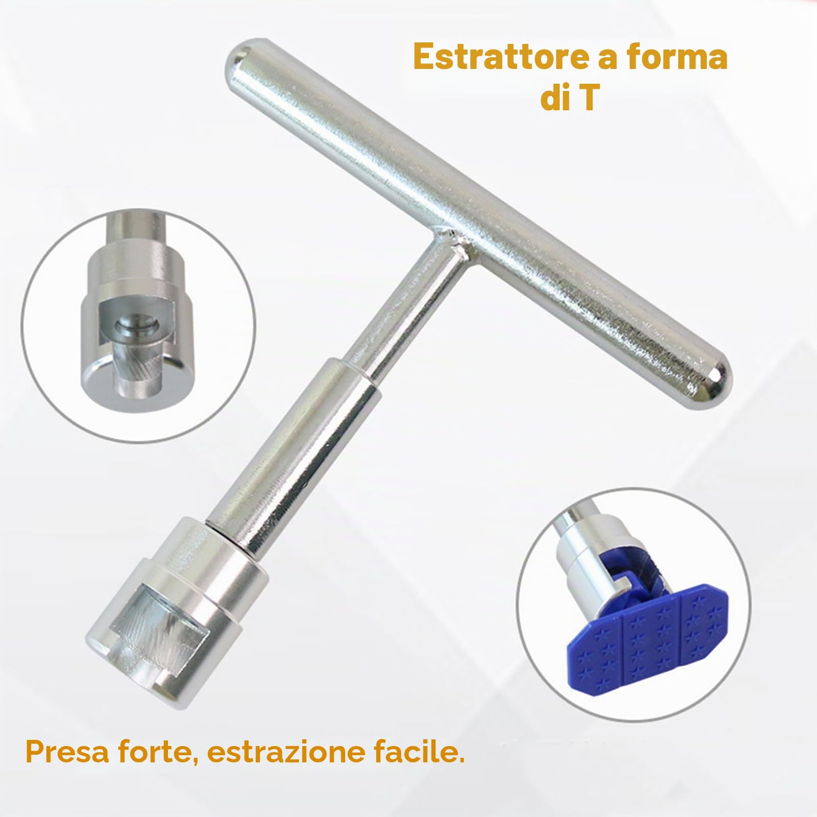 Zephyra Kit Rimozione Ammaccature Auto con T-Bar e 18 Ventose – Attrezzo Levabolli per Carrozzeria, Danni da Grandine – Riparazione Senza Verniciatura per Auto, Moto, Elettrodomestici