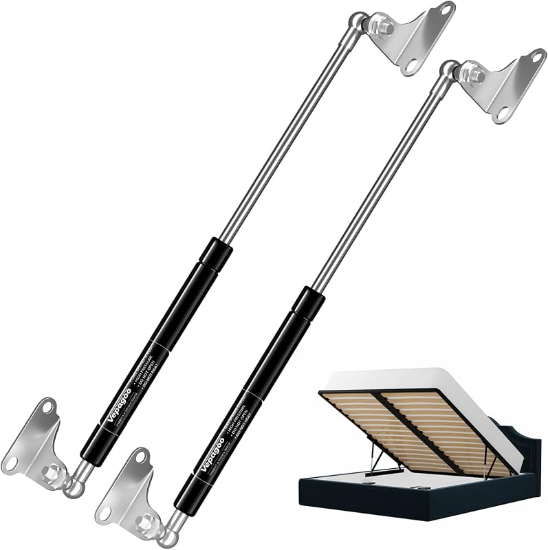 Vepagoo 500MM 300N/67lb Gas Struts Universal adjustable 20inch Lift Support Springs with Mounting Kit for Ottoman Bed, Heavy lid, Floor Hatch Door, and Other Custom Heavy Duty Project, 2PCS