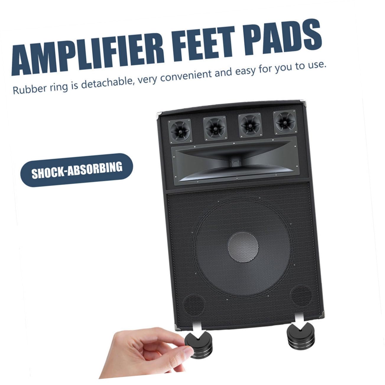 SHINEOFI 4pezzi Cuscinetti Isolanti Acustici Per Altoparlanti Base in Per Giradischi Tappetini Antivibranti Per Audio Cuscinetti Insonorizzati Per Subwoofer Piedini Isolanti Per