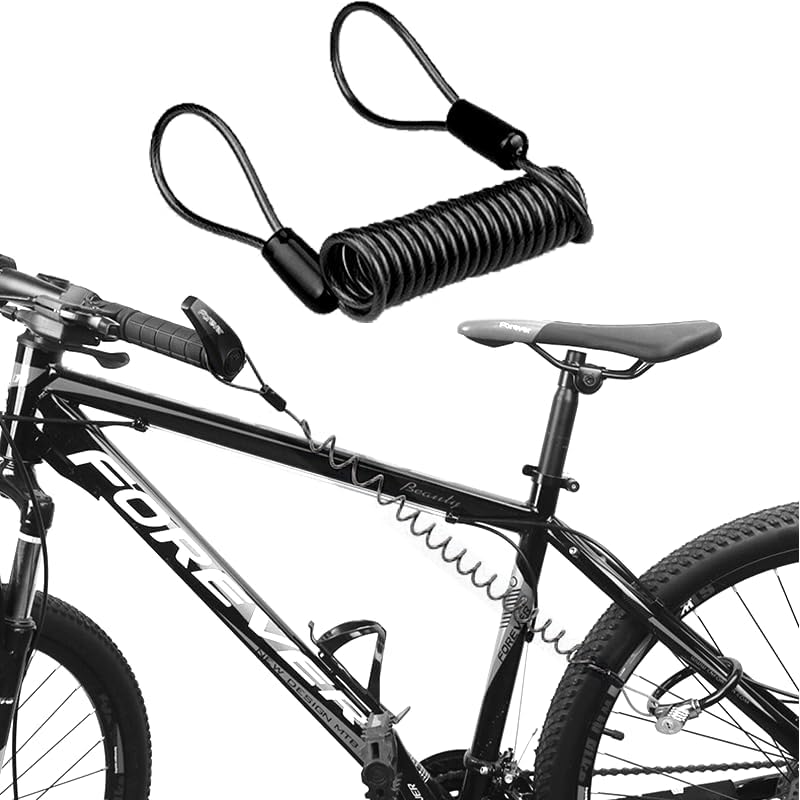 1.5m Security Cable with Loops - Weatherproof & Rustproof - Ideal for Bike, Luggage, Tools & Electronics Security