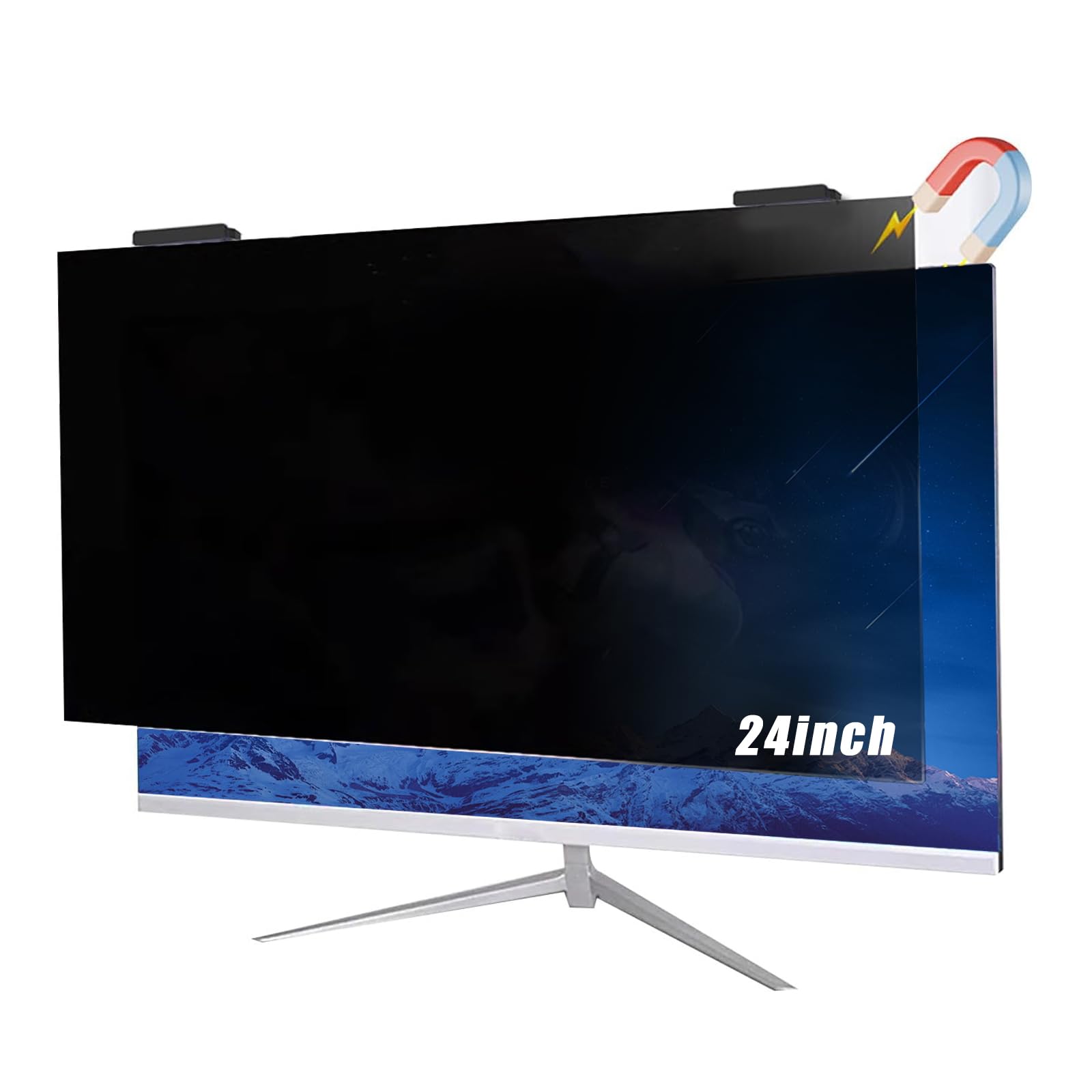 Pantalla protectora de privacidad 24 pulgadas con defensa biomimética para monitor 16:9