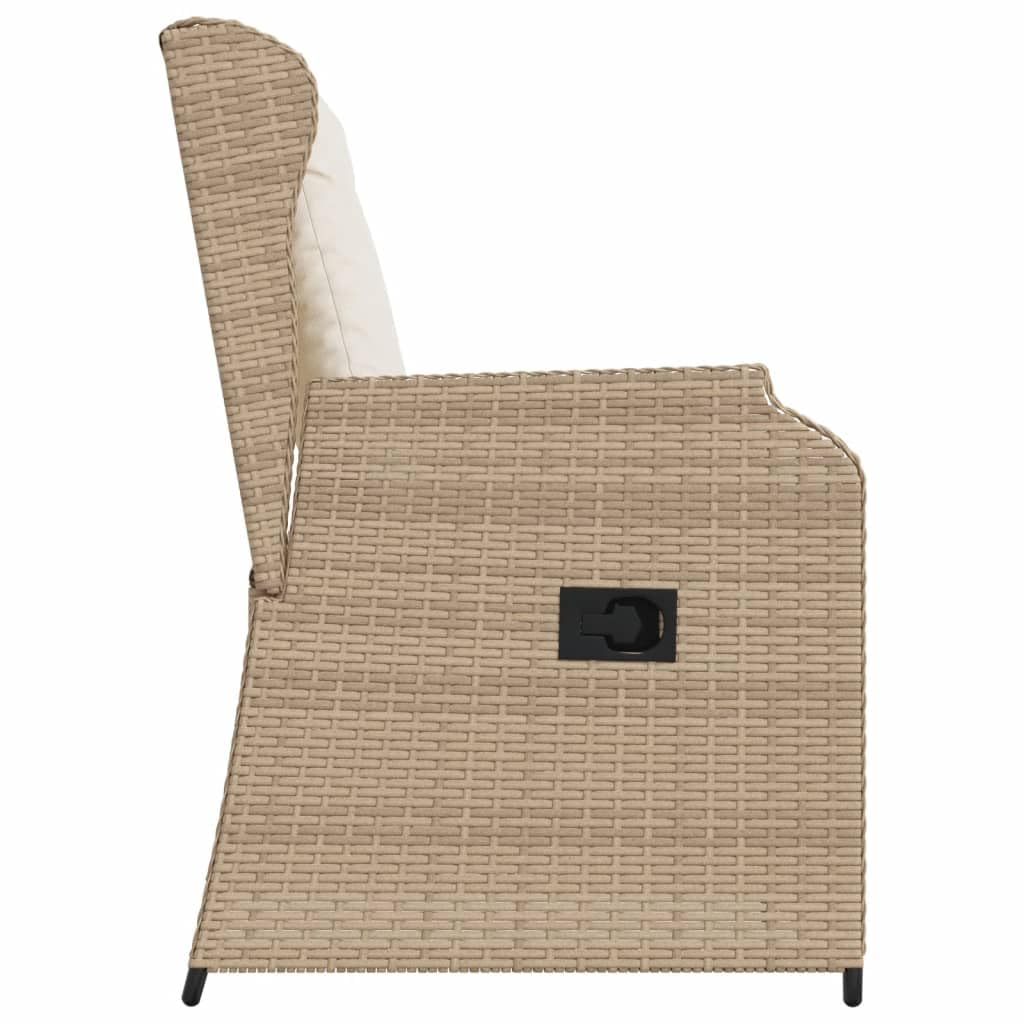 Set 2 Sedie da Giardino Reclinabili in Polyrattan con Cuscini | Poltrone relax con schienale regolabile e cuscini sfoderabili, ideali per arredare terrazza, balcone o patio esterno.