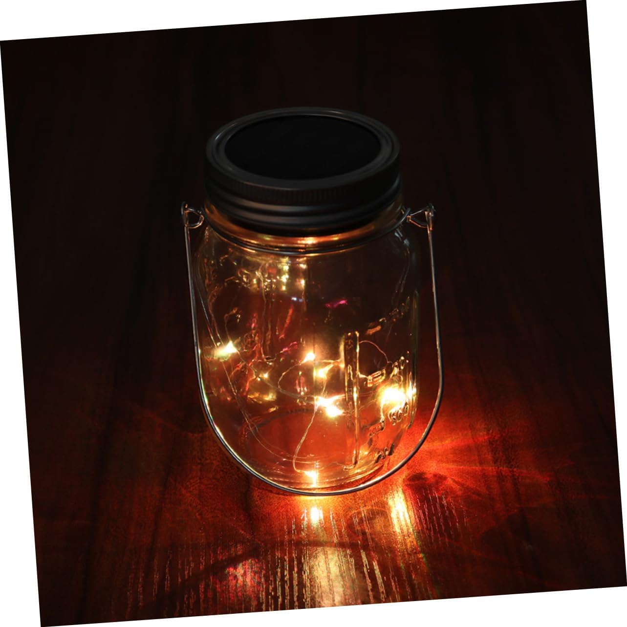 3Pcs Solar Jar Lights Transparent Garden Lanterns for Outdoor Decor Charming Atmosphere for Patio and Parties Solar Powered Hanging Solar Light