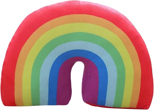 13.7" Rainbow Throw Pillow Plush Cute Rainbow Shaped Cushion Home Decor Toys