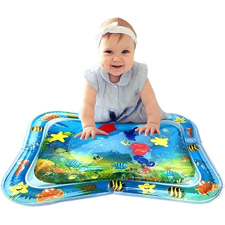 Amazon Co Jp 19爆人気プレイマット 子供用プレイマッﾄ ベビー ウォーター かわいいプレイマット 空気注入式 水遊びマット 触って遊ぶ 赤ちゃんの刺激の成長 浮き輪 知育 暑さ対策 室内 屋外用パッド ギフトにぴったりパッケージ ベビー マタニティ