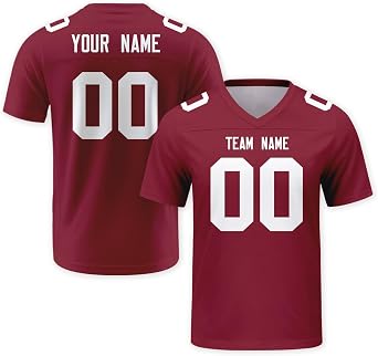 Custom Replica Football Jersey Stitched,Personalized Football T-Shirt Gift with Name Number S-7XL Men Women Youth Kids