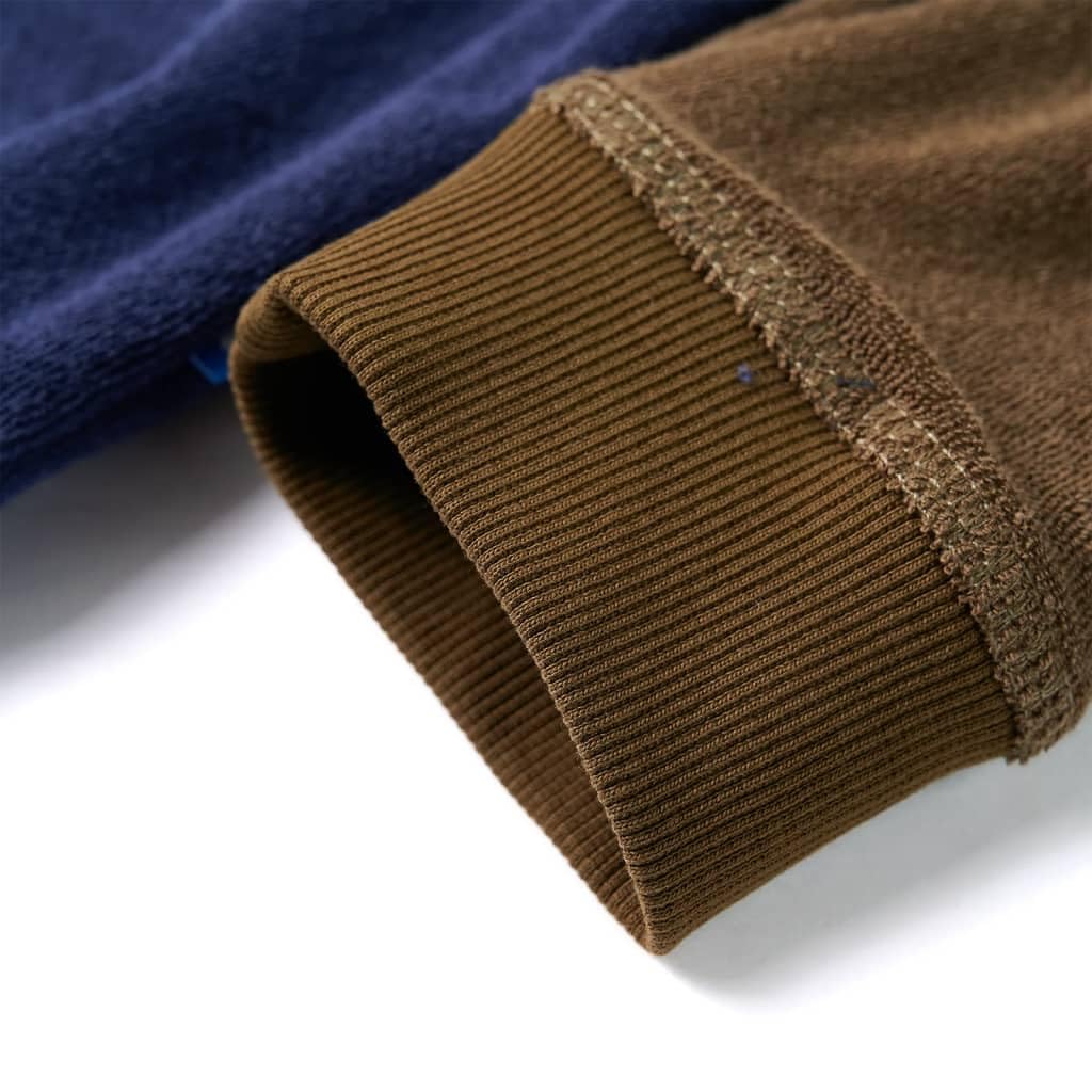 Felpa per bambini, blu navy, 85% cotone, traspirante, a maniche lunghe, per bambini, ragazzi, ragazze, per tutti i giorni, scuola, tempo libero, calda e morbida