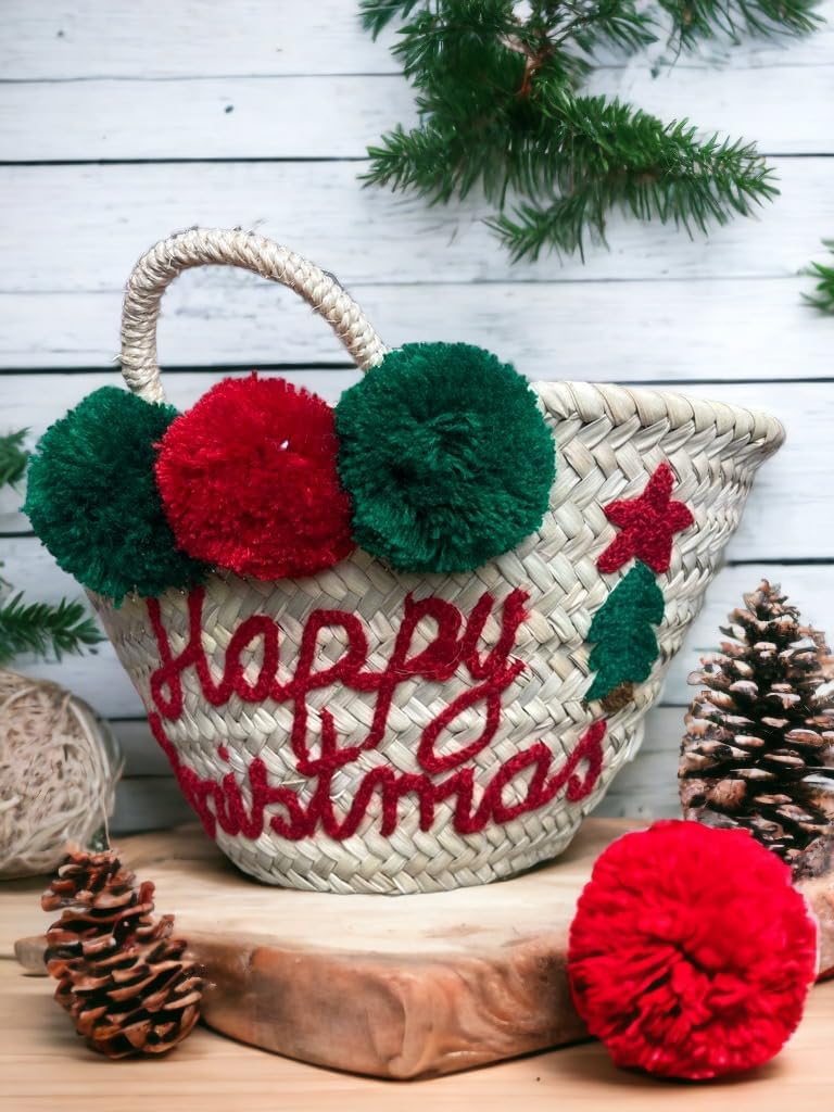 French Basket for shopping, Moroccan Basket, Straw Basket, tote bag, beach bag, market basket